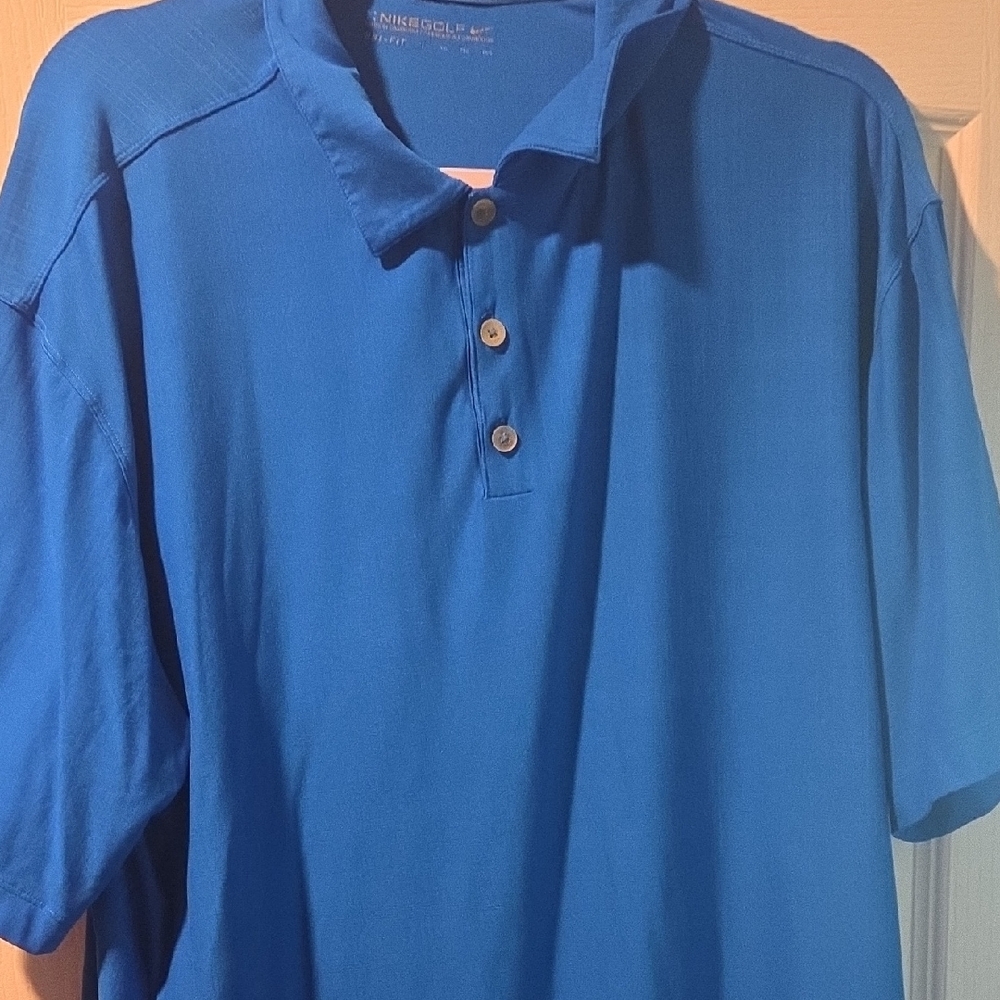 Nike Men's Vibrant Blue Polo Shirt